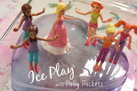 Ice Painting Activity and Polly Pocket Skating Party - Happy Hooligans