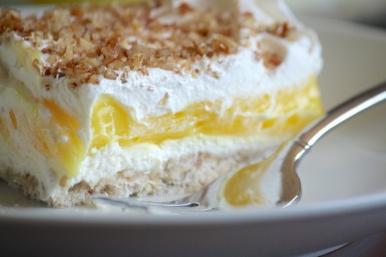 4 layered Lemon Delight Dessert Recipe