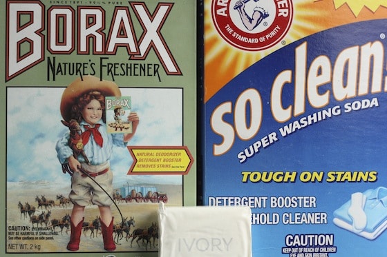 Muleteam Borax, Arm and Hammer Washing Soda and Ivory Soap