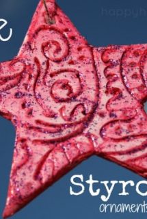 styrofoam meat tray ornaments - happy hooligans