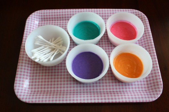 homemade puffy paint - self rising flour, salt, water