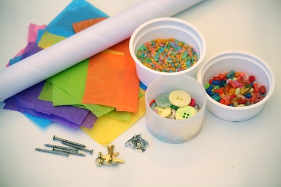 supplies for making rain sticks