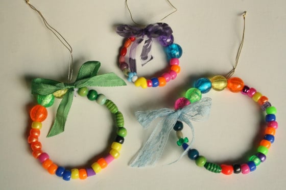 3 bead wreath ornaments