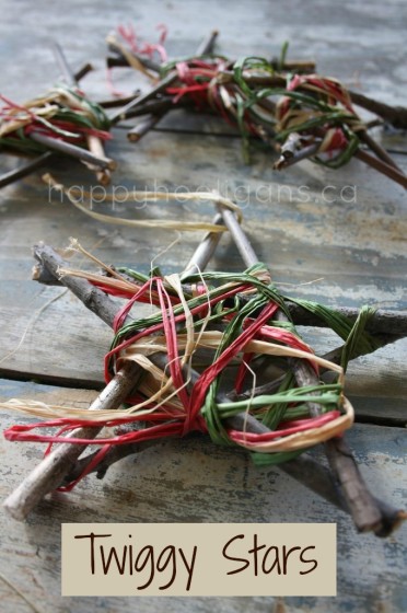 Easy Twig Star Ornaments for Kids to make for Christmas