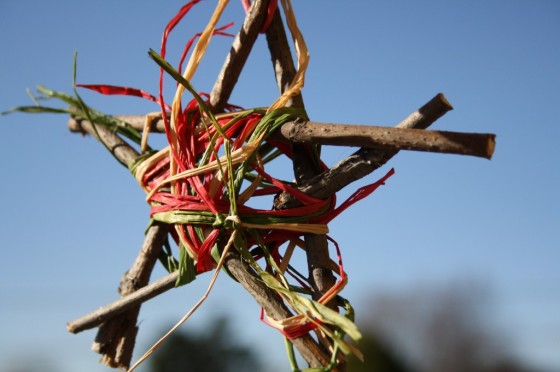 homemade ornaments made from twigs