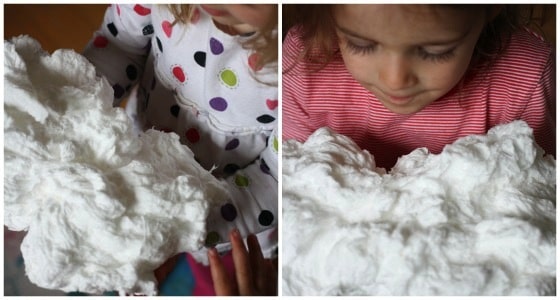 preschoolers examining expanded ivory bar soap