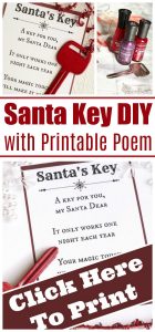 Santa Key with Printable Poem for Christmas Eve