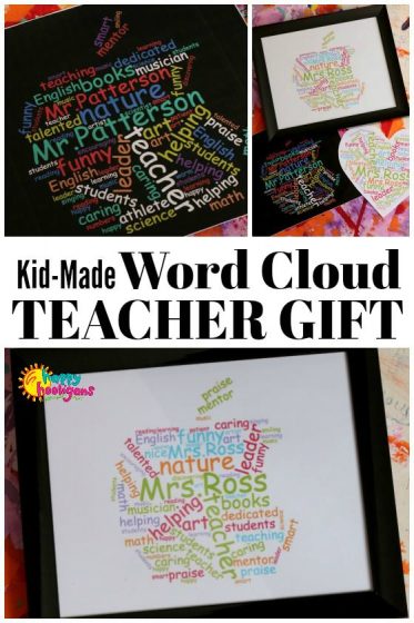 Teacher Appreciation Word Cloud - Unique Gift for Male or Female Teacher