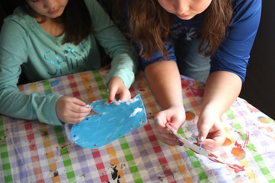 School Age Kids learning to sew basic stitches