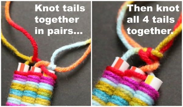 knot tails together collage