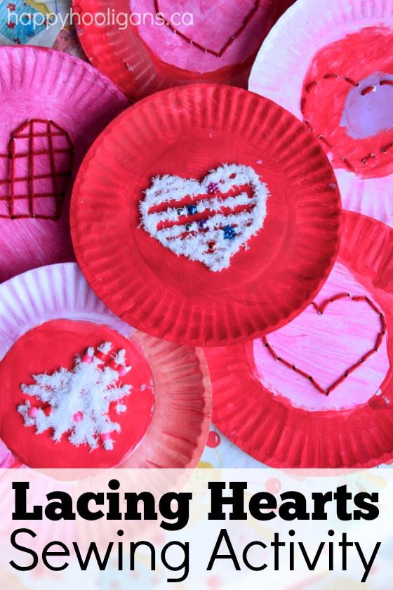 Paper Plate Heart Lacing Activity - Happy Hooligans 