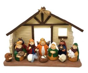 Large Kids' Nativity Set with Creche