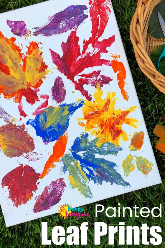 Leaf Printing Art Activity for Preschoolers and Toddlers