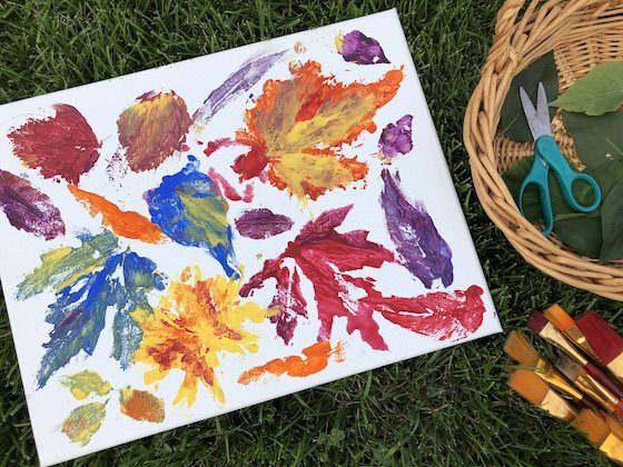 Leaf Prints made by toddler