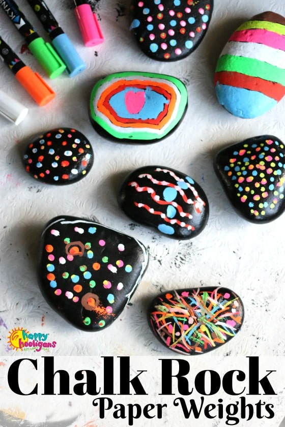 Liquid Chalk Rocks Paperweights by Happy Hooligans 