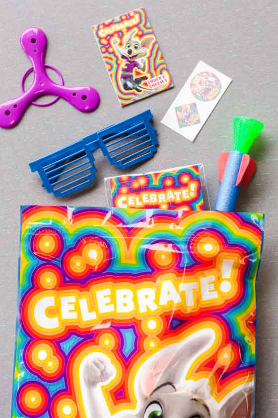 Loot bag Chuck E. Cheese Birthday Party