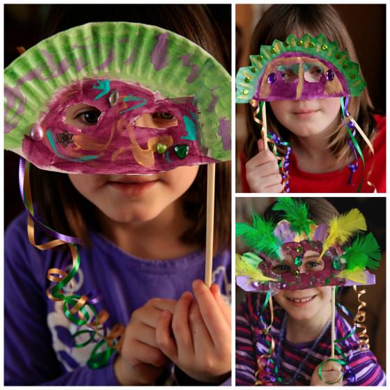 Mardi Gras Mask Craft for Kids