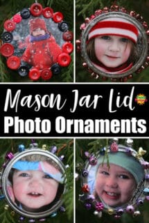 mason jar lid photo ornaments - feature image