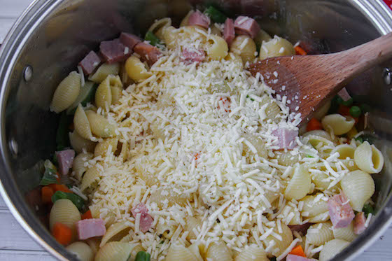 melting butter in pasta