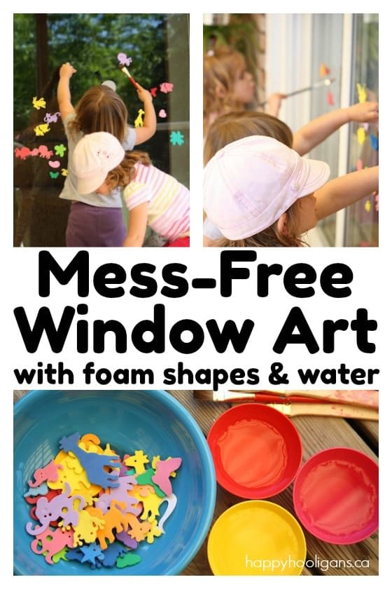 Mess-Free Outdoor Window Art for Toddlers and Preschoolers - Happy Hooligans