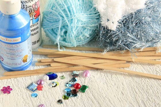 supplies for woven snowflake ornaments