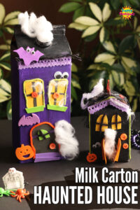 milk carton haunted house craft