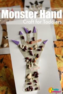 Monster Hands Halloween Craft for Toddlers