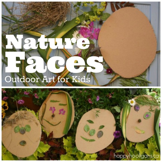 Nature Faces - Outdoor Art for Kids - Happy Hooligans