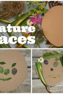 Self Portrait Art for Preschoolers, using items found in nature