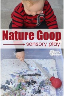 nature goop sensory play for toddlers and preschoolers