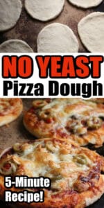 No Yeast Pizza Dough 5 minute