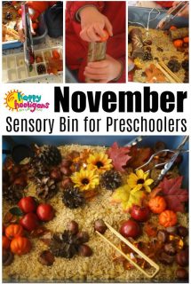 November Sensory Bin for Preschoolers