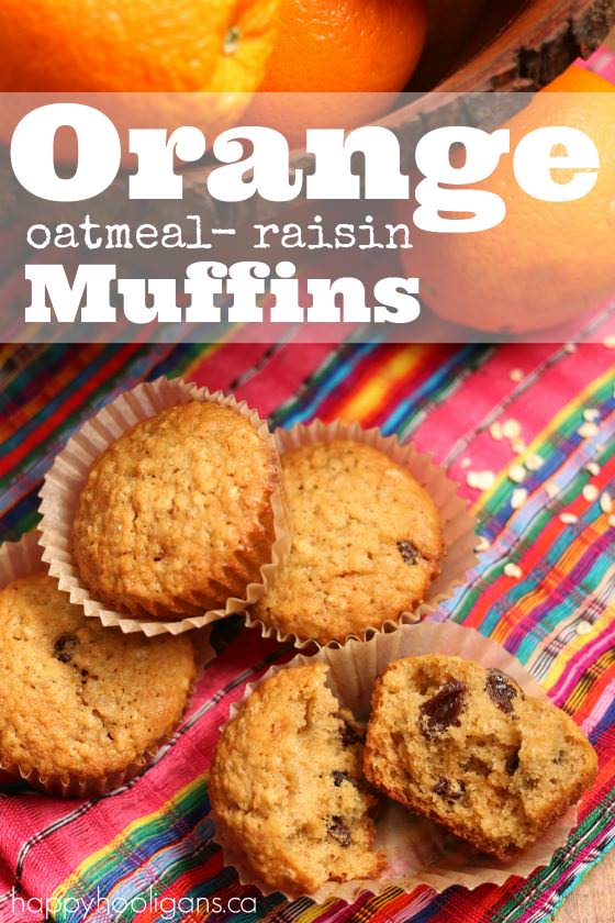 Orange Oatmeal Raisin Muffins feature photo