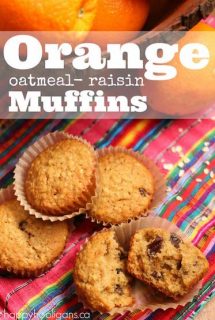 Orange Oatmeal Raisin Muffins - Happy Hooligans