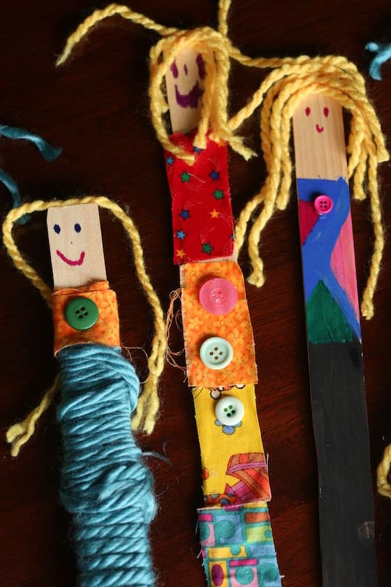 Paint Stick Doll Craft for kids to make