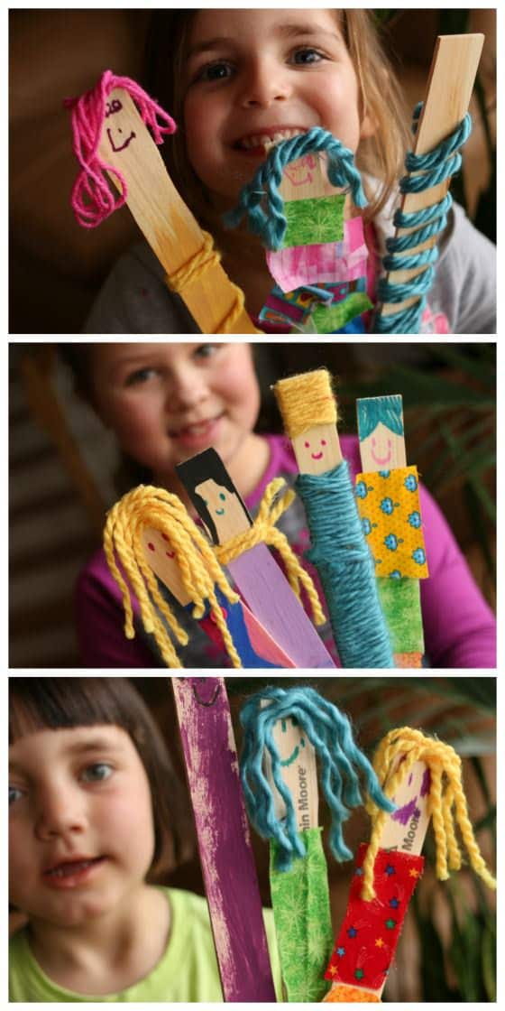 Paint Stick Dolls made by kids