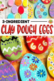 Painted Clay Dough Easter Eggs