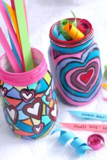 painted mason jars for kids goal setting activity