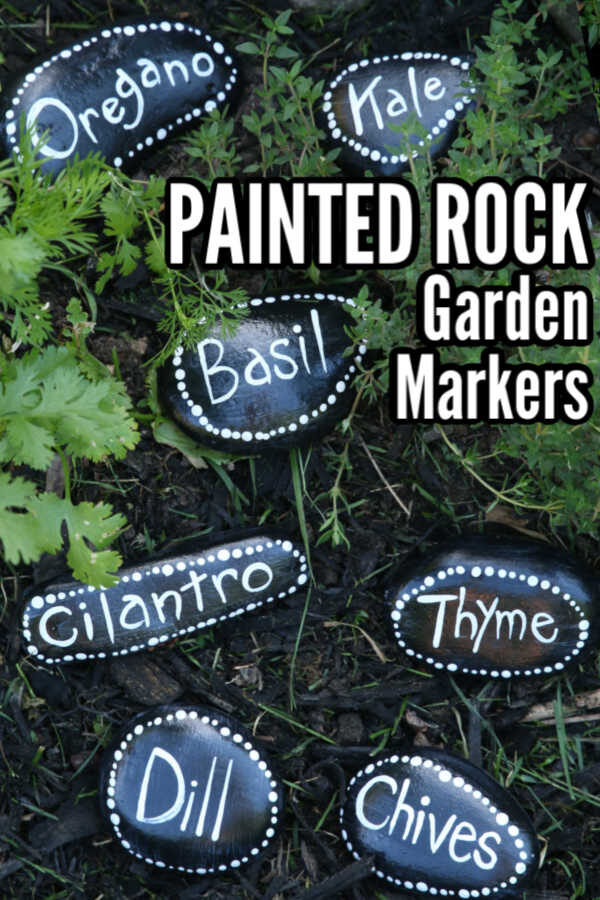 painted rock garden markers craft