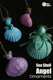 Painted Seashell Angel Ornaments for Kids