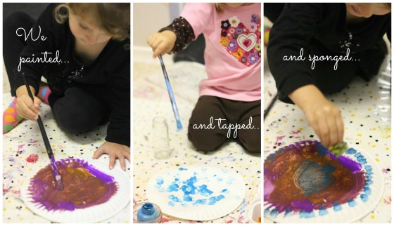 3 methods of toddler painting on a paper plate