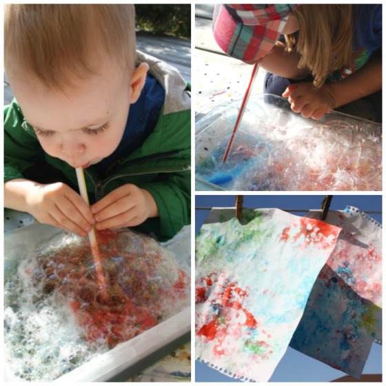 painting with bubbles