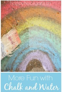 sidewalk chalk and water activity