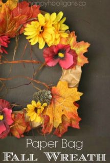 Paper Bag Fall Wreath