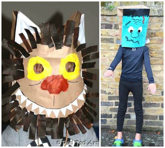 paper bag halloween masks copy