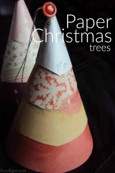 layered paper cone christmas craft