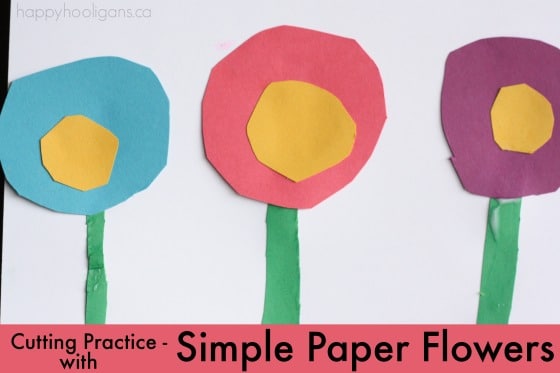 Paper Flowers Greeting Card for Kids to Make