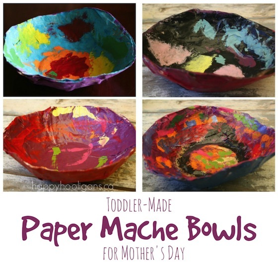 Paper Mache Bowls for Kids to Make for Mother's Day