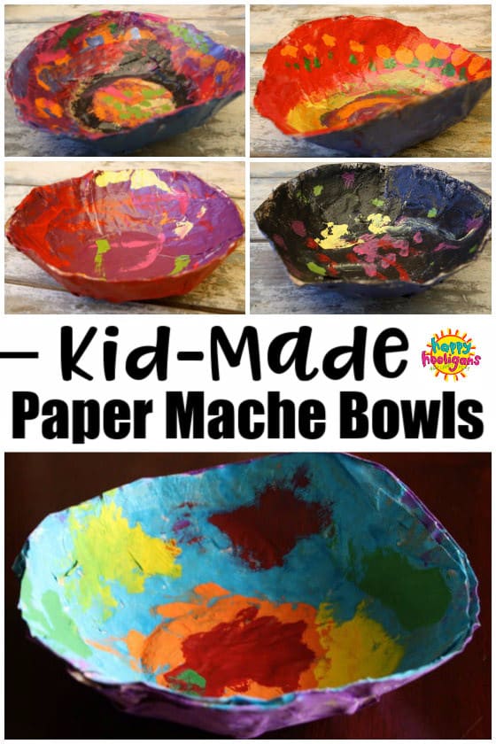 Easy Paper Mache Bowls for Kids to Make and Give
