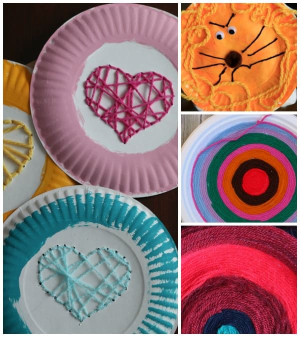 Paper Plate Yarn Crafts
